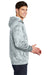 Sport-Tek ST240 Mens Sport-Wick CamoHex Moisture Wicking Fleece Hooded Sweatshirt Hoodie White Model Side