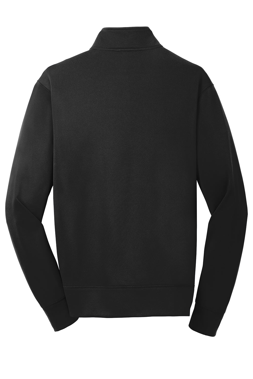 Sport-Tek ST241 Mens Sport-Wick Moisture Wicking Fleece Full Zip Sweatshirt Black Flat Back