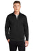 Sport-Tek ST241 Mens Sport-Wick Moisture Wicking Fleece Full Zip Sweatshirt Black Model Front