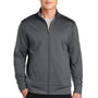 Sport-Tek Mens Sport-Wick Moisture Wicking Fleece Full Zip Sweatshirt - Dark Smoke Grey