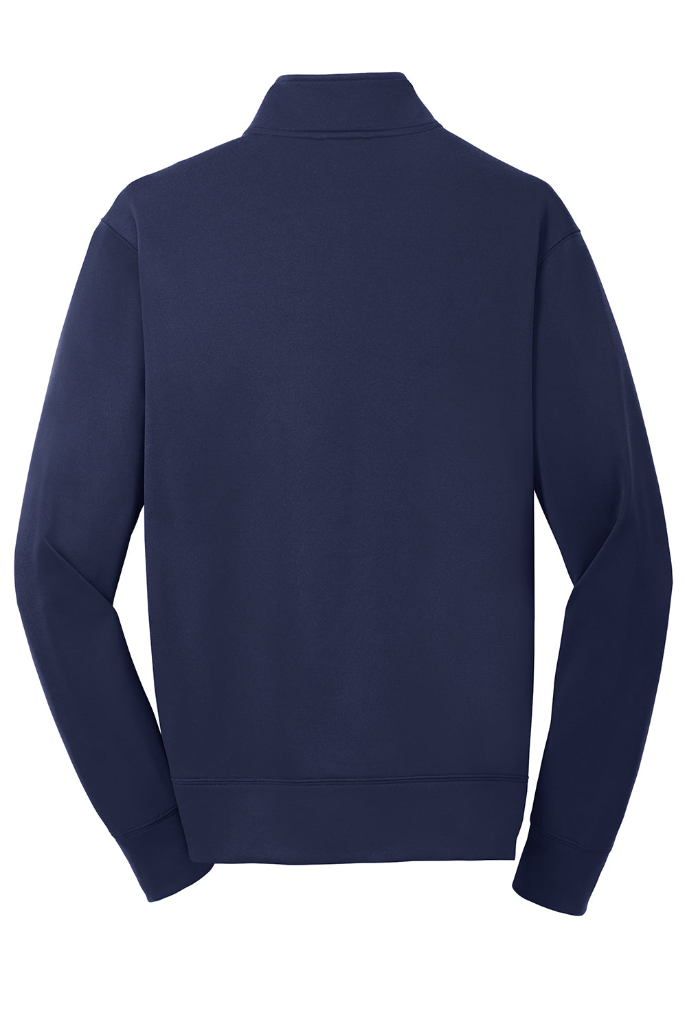 Sport-Tek ST241 Mens Sport-Wick Moisture Wicking Fleece Full Zip Sweatshirt Navy Blue Flat Back