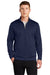 Sport-Tek ST241 Mens Sport-Wick Moisture Wicking Fleece Full Zip Sweatshirt Navy Blue Model Front