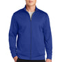 Sport-Tek Mens Sport-Wick Moisture Wicking Fleece Full Zip Sweatshirt - True Royal Blue