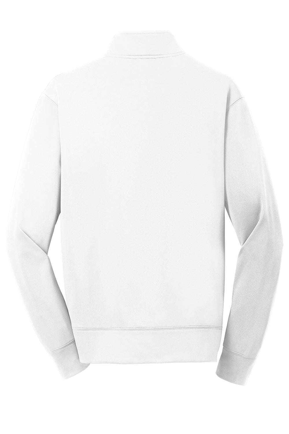 Sport-Tek ST241 Mens Sport-Wick Moisture Wicking Fleece Full Zip Sweatshirt White Flat Back