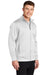 Sport-Tek ST241 Mens Sport-Wick Moisture Wicking Fleece Full Zip Sweatshirt White Model 3q