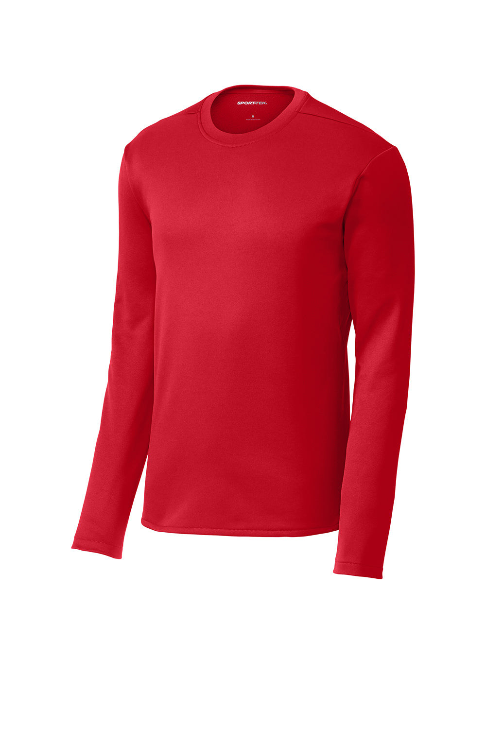 Sport-Tek ST248 Mens Moisture Wicking Fleece Crewneck Sweatshirt Deep Red Flat Front