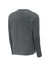 Sport-Tek ST248 Mens Moisture Wicking Fleece Crewneck Sweatshirt Dark Smoke Grey Flat Back