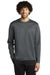 Sport-Tek ST248 Mens Moisture Wicking Fleece Crewneck Sweatshirt Dark Smoke Grey Model Front