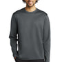 Sport-Tek Mens Moisture Wicking Fleece Crewneck Sweatshirt - Dark Smoke Grey