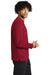 Sport-Tek ST248 Mens Moisture Wicking Fleece Crewneck Sweatshirt Deep Red Model Side