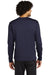 Sport-Tek ST248 Mens Moisture Wicking Fleece Crewneck Sweatshirt Navy Blue Model Back