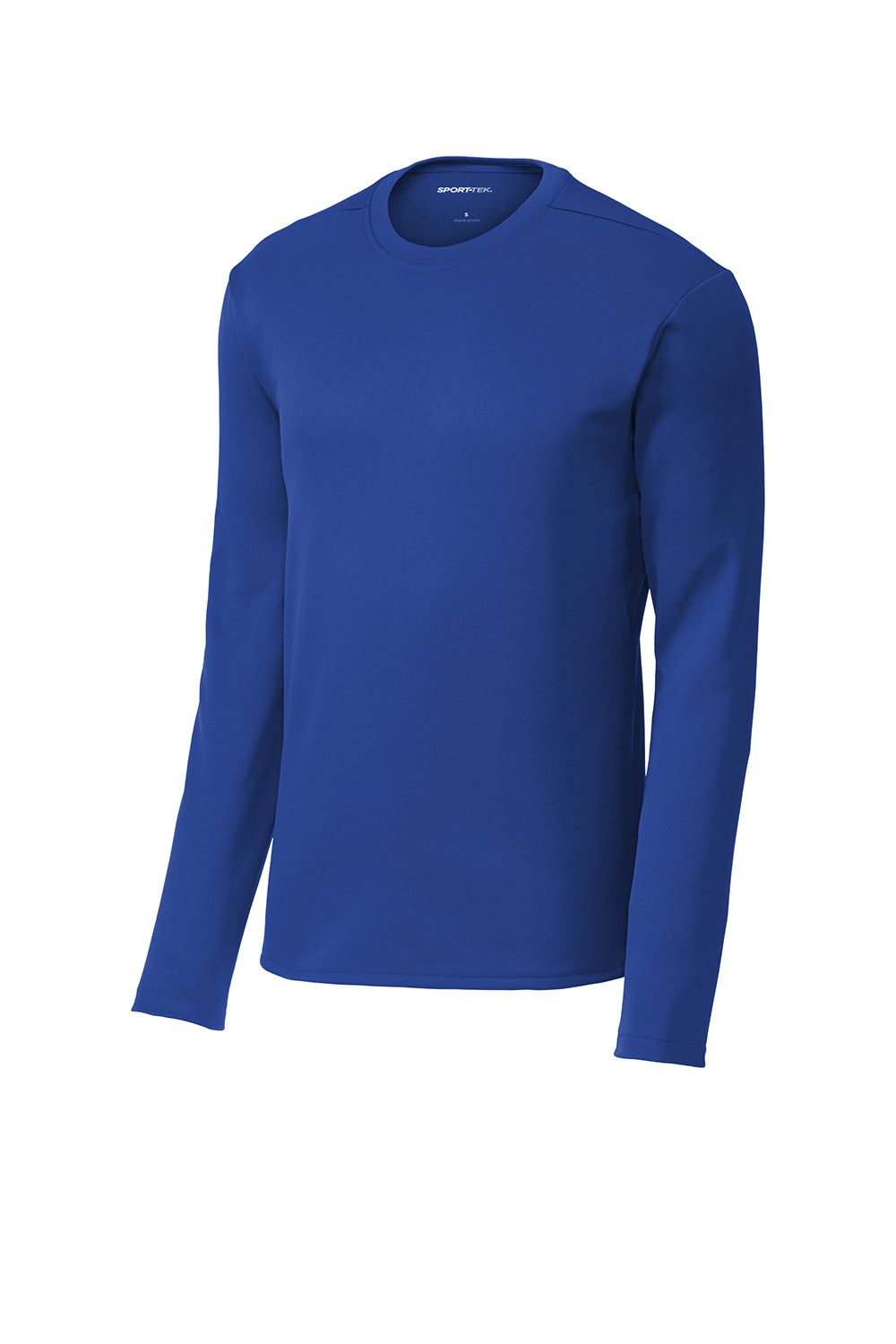 Sport-Tek ST248 Mens Moisture Wicking Fleece Crewneck Sweatshirt True Royal Blue Flat Front