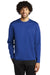 Sport-Tek ST248 Mens Moisture Wicking Fleece Crewneck Sweatshirt True Royal Blue Model Front