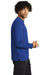 Sport-Tek ST248 Mens Moisture Wicking Fleece Crewneck Sweatshirt True Royal Blue Model Side