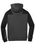 Sport-Tek ST249 Mens Tech Moisture Wicking Fleece 1/4 Zip Hooded Sweatshirt Hoodie Heather Graphite Grey/Black Flat Back