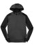 Sport-Tek ST249 Mens Tech Moisture Wicking Fleece 1/4 Zip Hooded Sweatshirt Hoodie Heather Graphite Grey/Black Flat Front