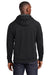 Sport-Tek ST250 Mens Tech Moisture Wicking Fleece Hooded Sweatshirt Hoodie Black Model Back