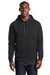 Sport-Tek ST250 Mens Tech Moisture Wicking Fleece Hooded Sweatshirt Hoodie Black Model Front