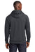 Sport-Tek ST250 Mens Tech Moisture Wicking Fleece Hooded Sweatshirt Hoodie Heather Graphite Grey Model Back