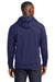 Sport-Tek ST250 Mens Tech Moisture Wicking Fleece Hooded Sweatshirt Hoodie True Navy Blue Model Back