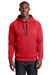 Sport-Tek ST250 Mens Tech Moisture Wicking Fleece Hooded Sweatshirt Hoodie True Red Model Front