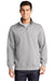 Sport-Tek ST253/TST253 Mens Shrink Resistant Fleece 1/4 Zip Sweatshirt Heather Grey Model Front