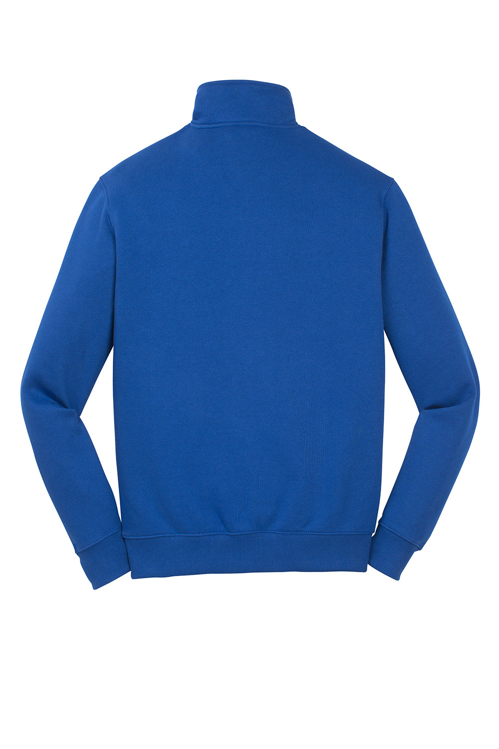 Sport-Tek ST253/TST253 Mens Shrink Resistant Fleece 1/4 Zip Sweatshirt True Royal Blue Flat Back