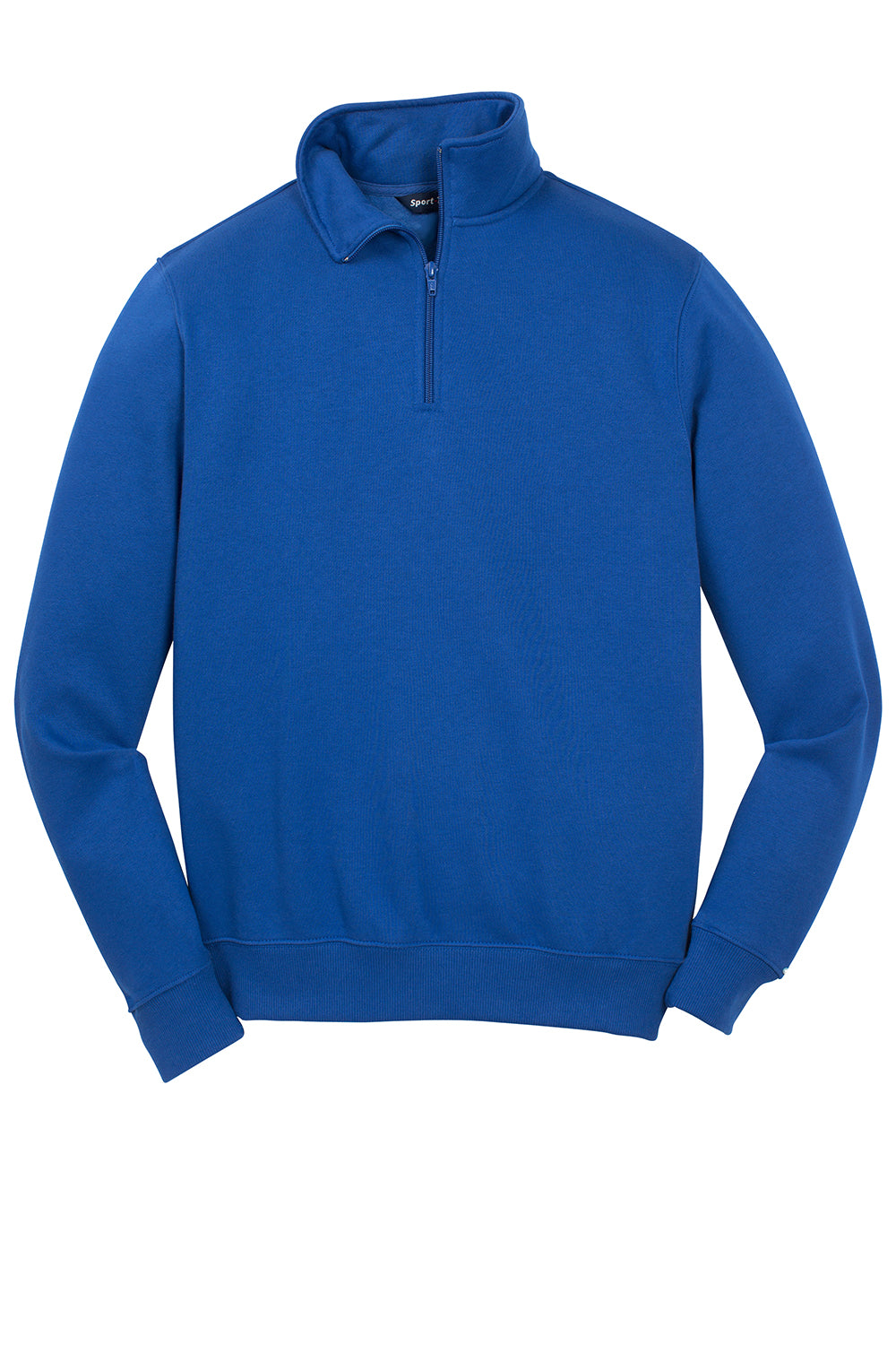 Sport-Tek ST253/TST253 Mens Shrink Resistant Fleece 1/4 Zip Sweatshirt True Royal Blue Flat Front