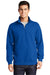 Sport-Tek ST253/TST253 Mens Shrink Resistant Fleece 1/4 Zip Sweatshirt True Royal Blue Model Front