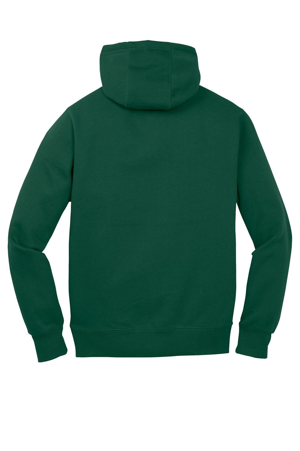 Sport-Tek ST254/TST254 Mens Shrink Resistant Fleece Hooded Sweatshirt Hoodie Forest Green Flat Back