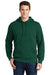 Sport-Tek ST254/TST254 Mens Shrink Resistant Fleece Hooded Sweatshirt Hoodie Forest Green Model Front