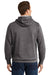 Sport-Tek ST254/TST254 Mens Shrink Resistant Fleece Hooded Sweatshirt Hoodie Heather Graphite Grey Model Back