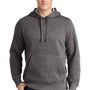 Sport-Tek Mens Shrink Resistant Fleece Hooded Sweatshirt Hoodie - Heather Graphite Grey