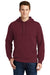 Sport-Tek ST254/TST254 Mens Shrink Resistant Fleece Hooded Sweatshirt Hoodie Maroon Model Front