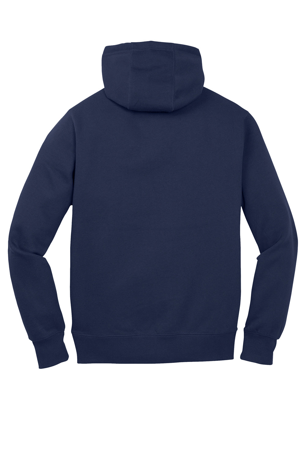 Sport-Tek ST254/TST254 Mens Shrink Resistant Fleece Hooded Sweatshirt Hoodie True Navy Blue Flat Back