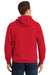 Sport-Tek ST254/TST254 Mens Shrink Resistant Fleece Hooded Sweatshirt Hoodie True Red Model Back