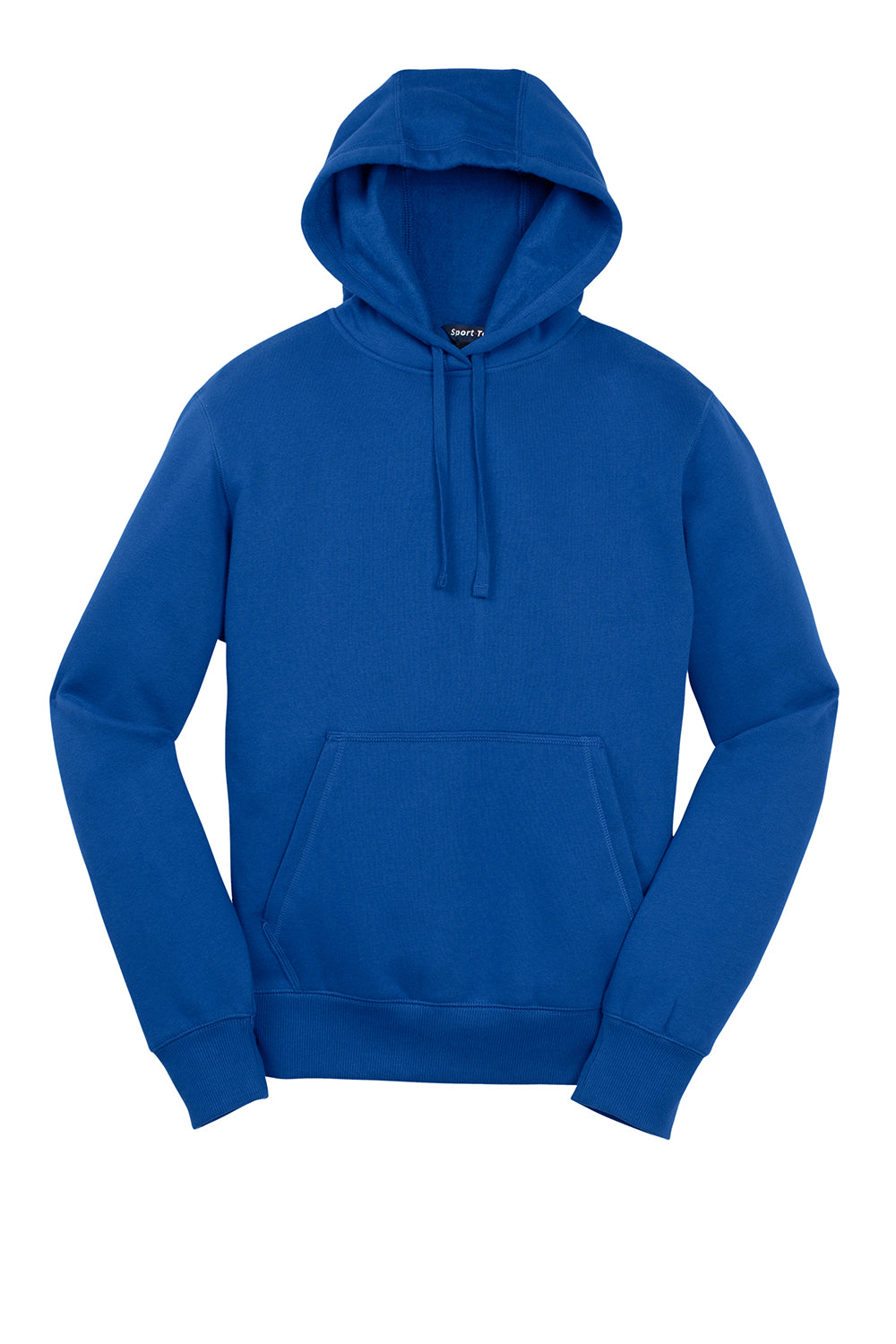 Sport-Tek ST254/TST254 Mens Shrink Resistant Fleece Hooded Sweatshirt Hoodie True Royal Blue Flat Front