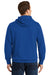 Sport-Tek ST254/TST254 Mens Shrink Resistant Fleece Hooded Sweatshirt Hoodie True Royal Blue Model Back