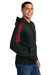 Sport-Tek ST255 Mens Sport-Wick United Fleece Hooded Sweatshirt Hoodie Black/Deep Red Model Side