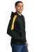 Sport-Tek ST255 Mens Sport-Wick United Fleece Hooded Sweatshirt Hoodie Black/Gold Model Side