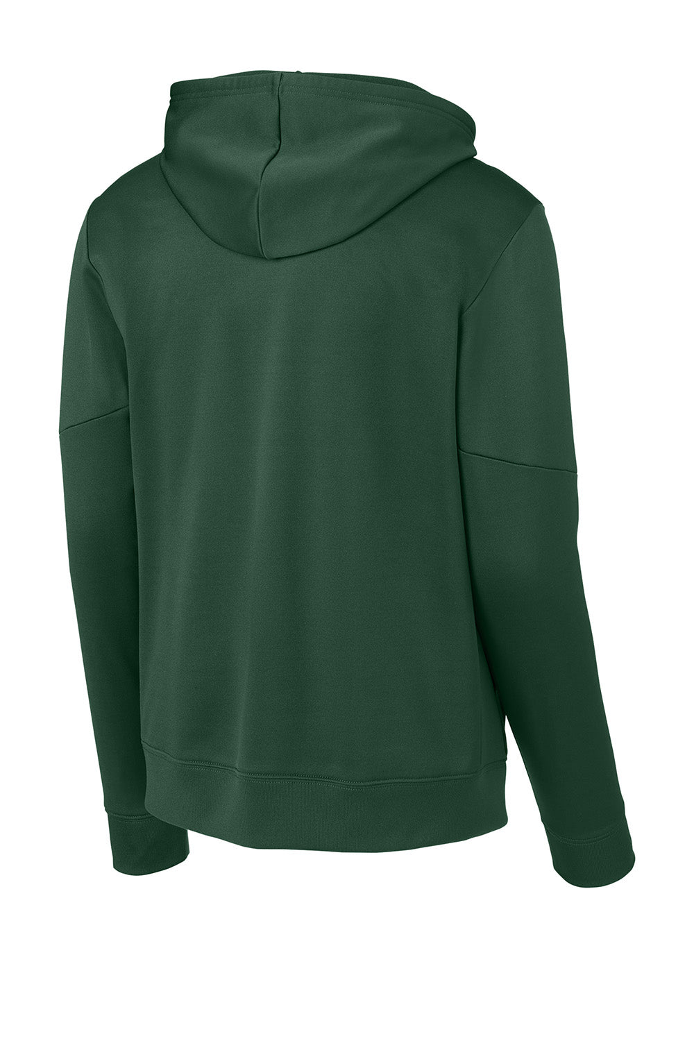 Sport-Tek ST255 Mens Sport-Wick United Fleece Hooded Sweatshirt Hoodie Forest Green/White Flat Back