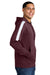 Sport-Tek ST255 Mens Sport-Wick United Fleece Hooded Sweatshirt Hoodie Maroon/White Model Side