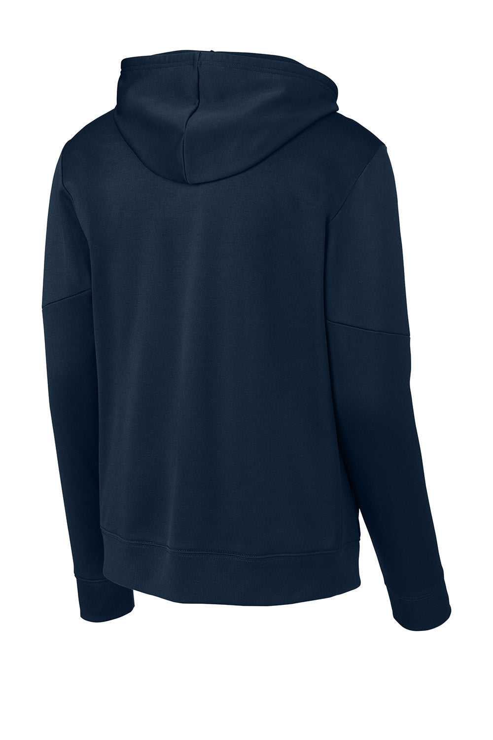 Sport-Tek ST255 Mens Sport-Wick United Fleece Hooded Sweatshirt Hoodie Navy Blue/White Flat Back