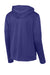 Sport-Tek ST255 Mens Sport-Wick United Fleece Hooded Sweatshirt Hoodie Purple/White Flat Back