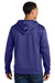 Sport-Tek ST255 Mens Sport-Wick United Fleece Hooded Sweatshirt Hoodie Purple/White Model Back