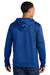 Sport-Tek ST255 Mens Sport-Wick United Fleece Hooded Sweatshirt Hoodie True Royal Blue/White Model Back