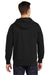 Sport-Tek ST258 Mens Fleece Full Zip Hooded Sweatshirt Hoodie Black Model Back