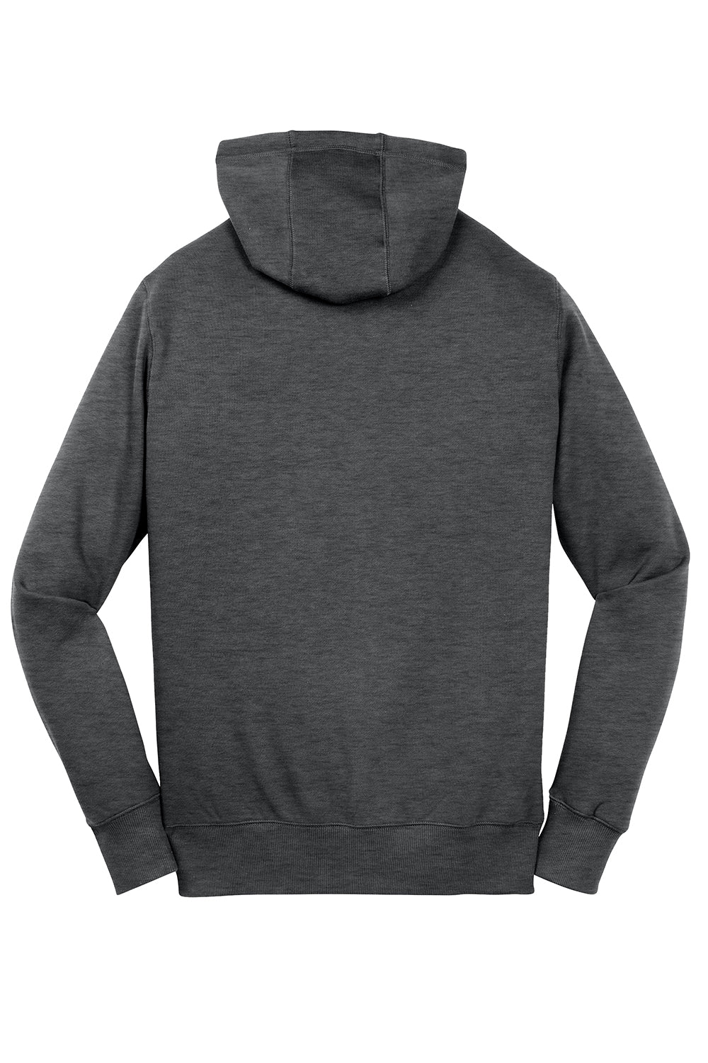 Sport-Tek ST258 Mens Fleece Full Zip Hooded Sweatshirt Hoodie Heather Graphite Grey Flat Back