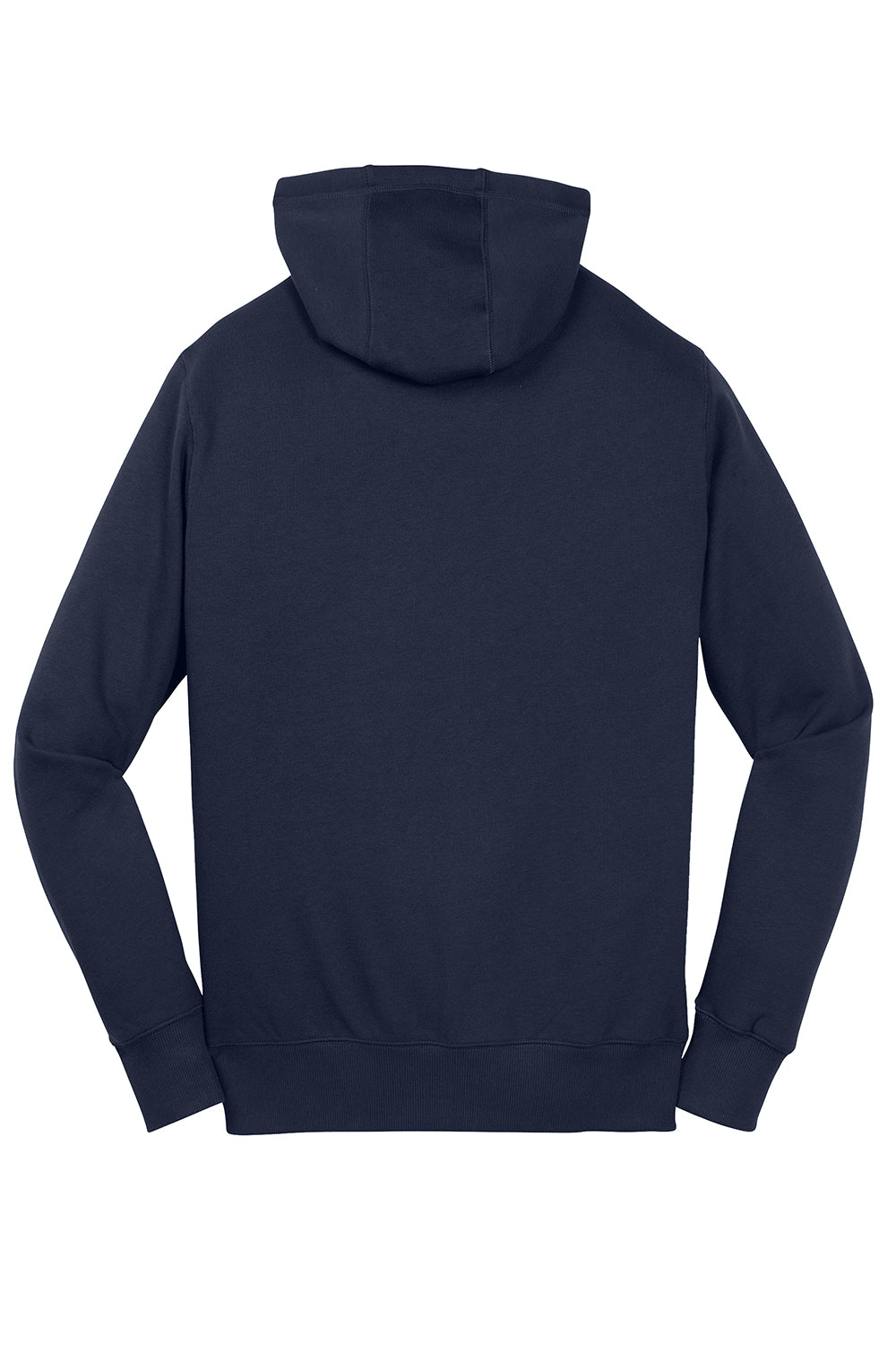 Sport-Tek ST258 Mens Fleece Full Zip Hooded Sweatshirt Hoodie True Navy Blue Flat Back