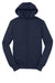 Sport-Tek ST258 Mens Fleece Full Zip Hooded Sweatshirt Hoodie True Navy Blue Flat Front